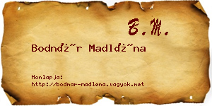 Bodnár Madléna névjegykártya